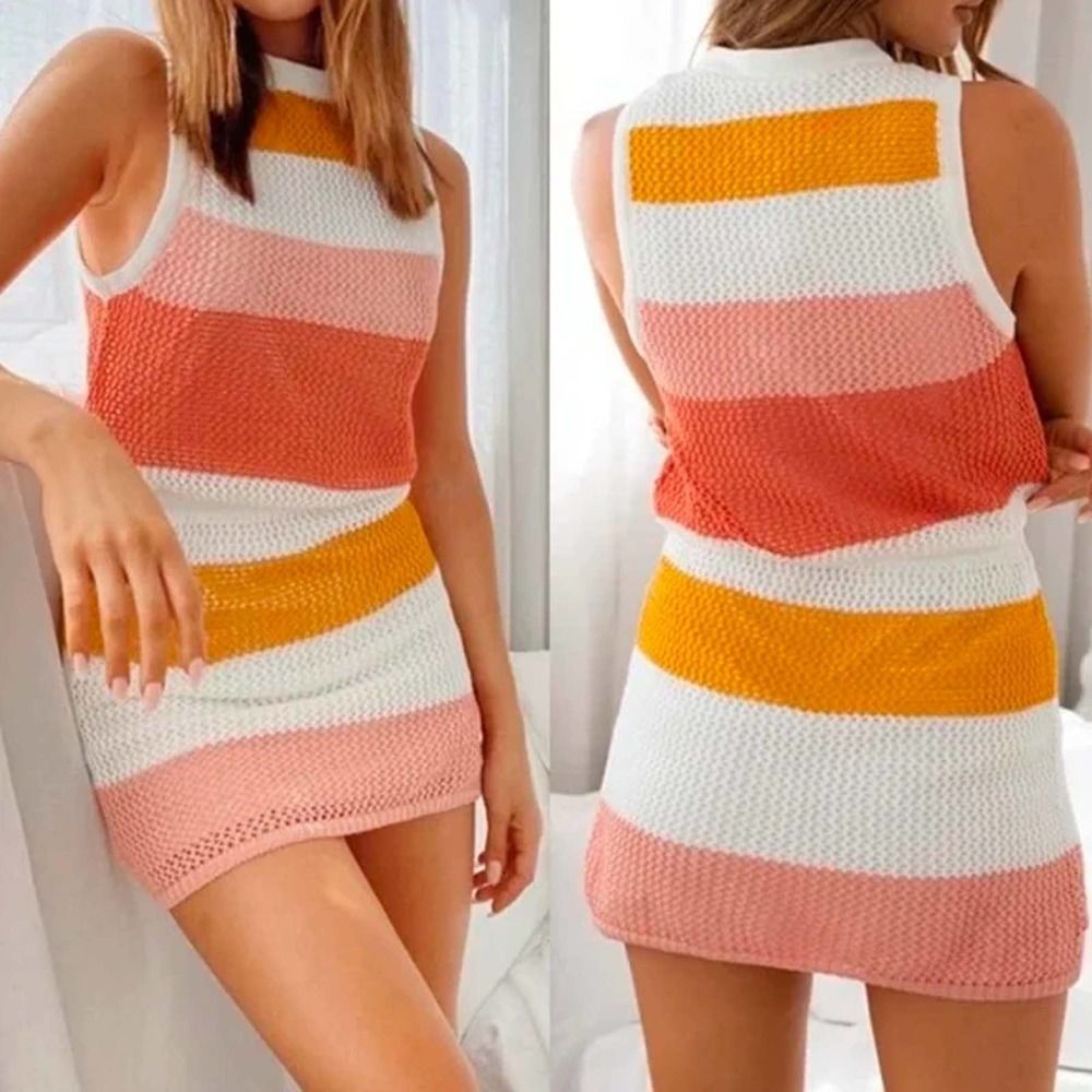 Sabo Skirt Colorful Striped Mini Dress